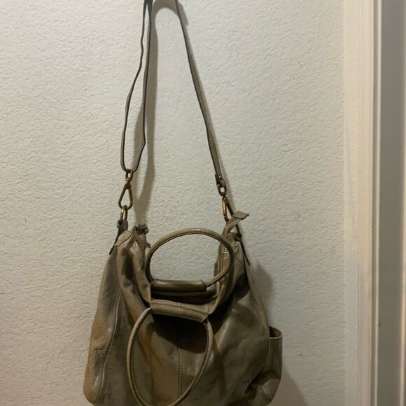 Hobo International gorgeous metallic taupe genuine leather hobo bag - Picture 5 of 15